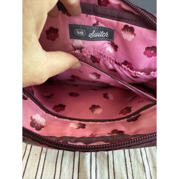 Pink Magenta Lug SWITCH Mini‎ Crossbody Belt Bag Wristlet 6x9 Nylon Tie Dye - Picture 11 of 16